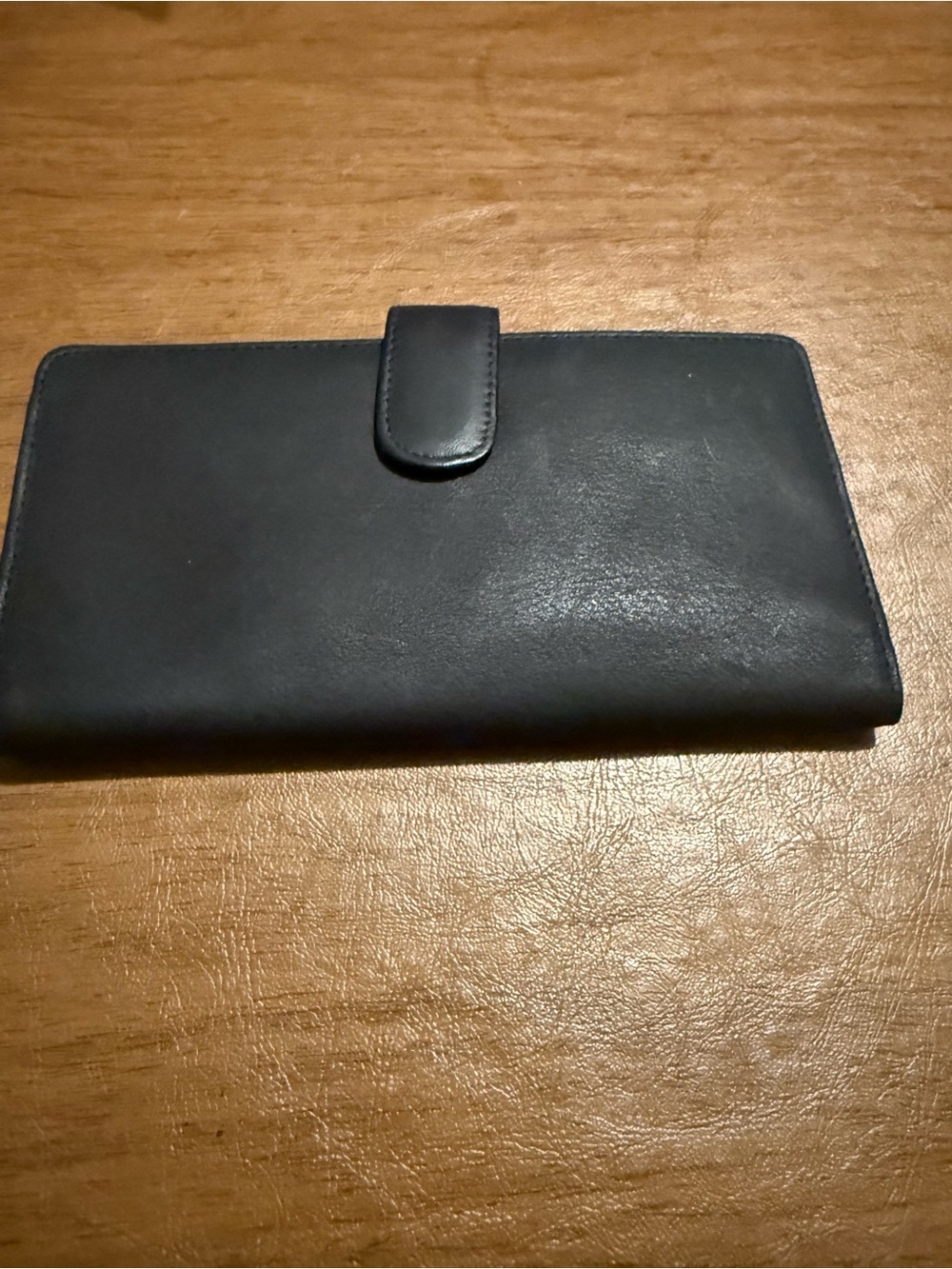 Buxton “Vintage 1980’s” Black Checkbook Leather Wallet. New Old Stock